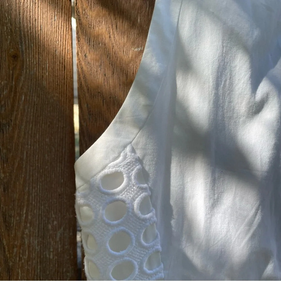 Banana Republic Women’s White Circle Pattern Sheath Pencil Dress Size 8 - Picture 5 of 17